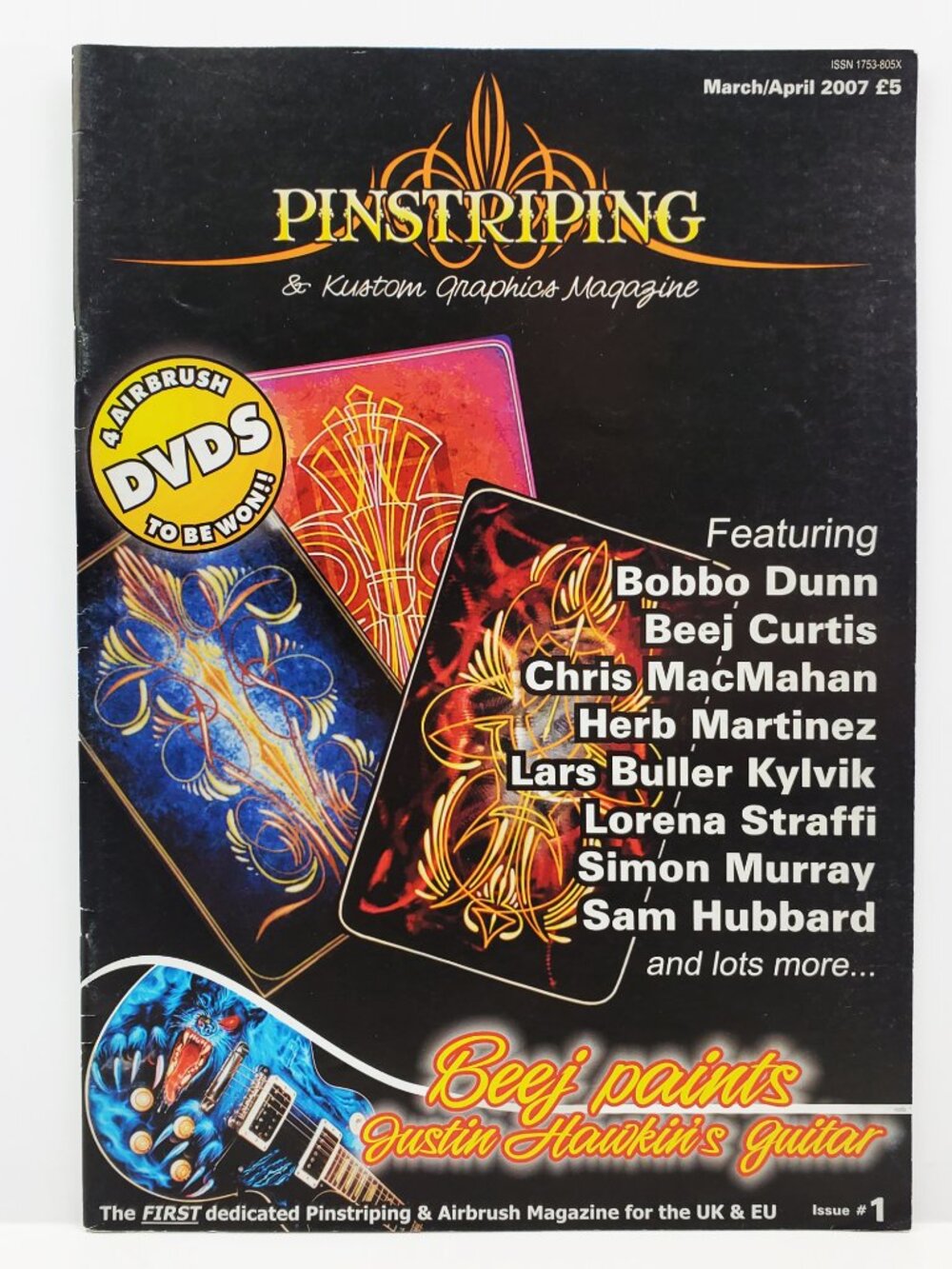 Pinstriping Magazine Mar/Apr 2007 Von Dutch Kustom Kulture Art Airbrush Unread